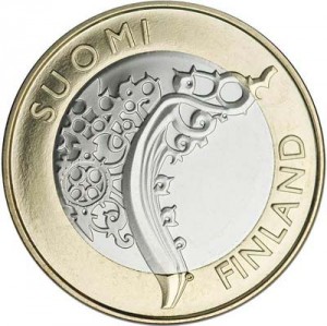 5 евро 2010 Исконная Финляндия, Серия "Исторические провинции Финляндии" цена, стоимость