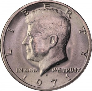 50 центов 1971 США Кеннеди двор D цена, стоимость