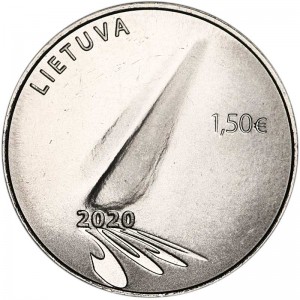 1.5 евро 2020 Литва, Монета надежды цена, стоимость