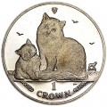 1 crown 2013 Isle of Man The Siberian Cat