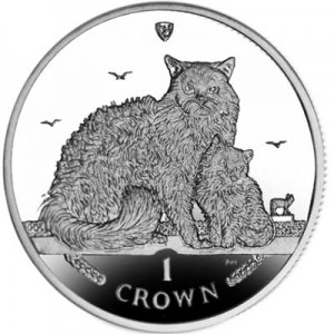 1 crown 2015 Isle of Man Selkirk Rex Cat price, composition, diameter, thickness, mintage, orientation, video, authenticity, weight, Description