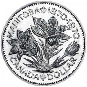 1 доллар 1970 Канада Манитоба (1870-1970) никель цена, стоимость