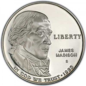 1 доллар 1993 США Мэдисон,  Proof цена, стоимость