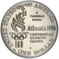 1 dollar 1996 USA XXVI Olympiad Tennis,  proof, silver