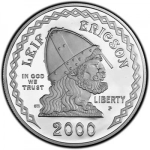 1 доллар 2000 США Лиф Эриксон,  proof цена, стоимость
