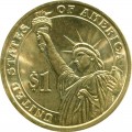 1 доллар 2007 США, 1 президент Джордж Вашингтон цветной
