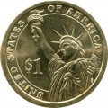 1 доллар 2007 США, 2 президент Джон Адамс цветной