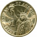 1 dollar 2007 USA, 4 president James Madison colored