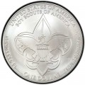 1 dollar 2010 Boy scouts of America Centennial  UNC, silver