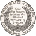 1 dollar 2010 USA Disabled Veterans  Proof, silver