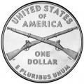 1 dollar 2012 USA Infantry Soldier,  proof, silver
