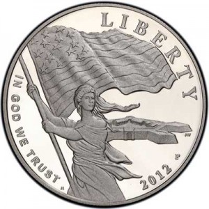 1 доллар 2012 США Звездный флаг,  proof цена, стоимость