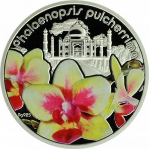 1 доллар 2013 Остров Ниуэ, Phalaenopsis pulcherrima, , серебро