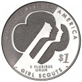 1 dollar 2013 USA Girl Scouts,  proof, silver