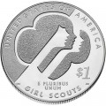 1 доллар 2013 США Девочки скауты,  UNC, серебро