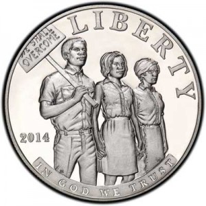 1 доллар 2014 США Закон о гражданских правах 1964 года,  Proof, серебро
