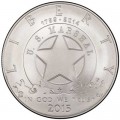 1 доллар 2015 США Служба маршалов,  UNC, серебро