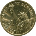 1 Dollar 2010 USA, 15 Präsident James Buchanan farbig