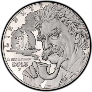 1 dollar 2016 USA Mark Twain Uncirculated  Dollar price, composition, diameter, thickness, mintage, orientation, video, authenticity, weight, Description