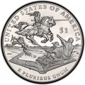 1 доллар 2016 США, Марк Твен,  Proof, серебро