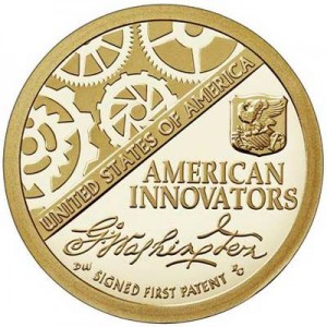 1 dollar 2018 USA, American Innovation, First Patent, mint S, proof price, composition, diameter, thickness, mintage, orientation, video, authenticity, weight, Description