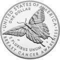 1 доллар 2018 США, Осведомленность о раке молочной железы,  Proof, серебро