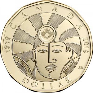1 dollar 2019 Canada 50th anniversary of the decriminalization of homosexuality in Canada price, composition, diameter, thickness, mintage, orientation, video, authenticity, weight, Description