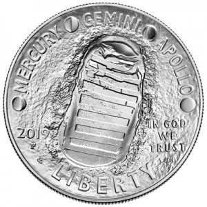 1 dollar 2019 USA Apollo 11 50th Anniversary, UNC Dollar price, composition, diameter, thickness, mintage, orientation, video, authenticity, weight, Description