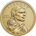 1 dollar 2020 USA Sacagawea, Elizabeth Peratrovich (colorized)