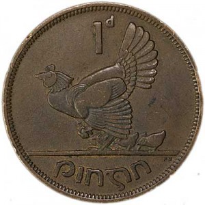 1 пенни 1946 Ирландия Тетерев цена, стоимость