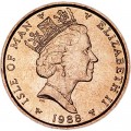 1 Penny 1988-1995 Isle of Man Drehmaschine