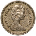 1 фунт 1983 Англия, Герб Королевства Англии, из обращения