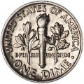 10 центов 1987 США Рузвельт, двор P