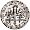 10 центов 1991 США Рузвельт, D