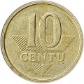 10 центов 1997 Литва, из обращения