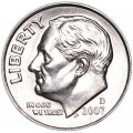 10 центов 2007 США Рузвельт, двор D