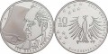 10 euros 2012 Germany Gerhart Hauptmann, mint mark J