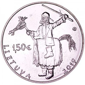 1,5 евро 2019 Литва, Масленица цена, стоимость