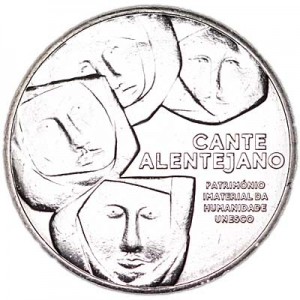 2.5 euros 2016 Portugal, Song Alentejano price, composition, diameter, thickness, mintage, orientation, video, authenticity, weight, Description