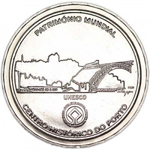 2,5 евро 2008, Португалия, г. Порту, серия "Всемирное культурное наследие Португалии" (Patrimonio Mundial) цена, стоимость