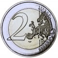 2 Euro 2019 France, 30th anniversary of the fall of the Berlin Wall (colorized)