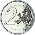 2 Euro 2020 Frankreich, Charles de Gaulle (farbig)
