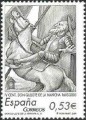 2 евро 2005 Испания, Дон Кихот, в буклете (буклет потертый)