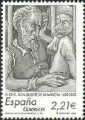 2 евро 2005 Испания, Дон Кихот, в буклете (буклет потертый)