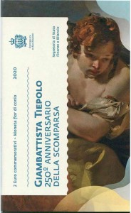 2 euro 2020 San Marino, Giovanni Battista Tiepolo, in the booklet price, composition, diameter, thickness, mintage, orientation, video, authenticity, weight, Description