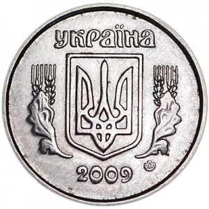 2 kopecks 2009 Ukraine, from circulation price, composition, diameter, thickness, mintage, orientation, video, authenticity, weight, Description