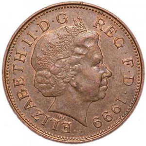 2 pence  Great Britain  price, composition, diameter, thickness, mintage, orientation, video, authenticity, weight, Description