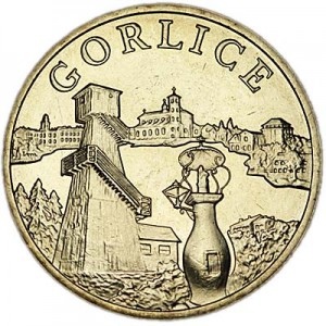 2 злотых 2010 Польша Горлице (Gorlice) серия "Исторические места" цена, стоимость
