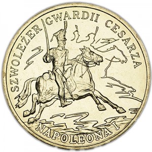 2 злотых 2010 Польша Кавалерист гвардии императора Наполеона I (Szwolezer Gwardii Cesarza Napoleona I) цена, стоимость