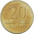 20 центов 1998 Литва, из обращения